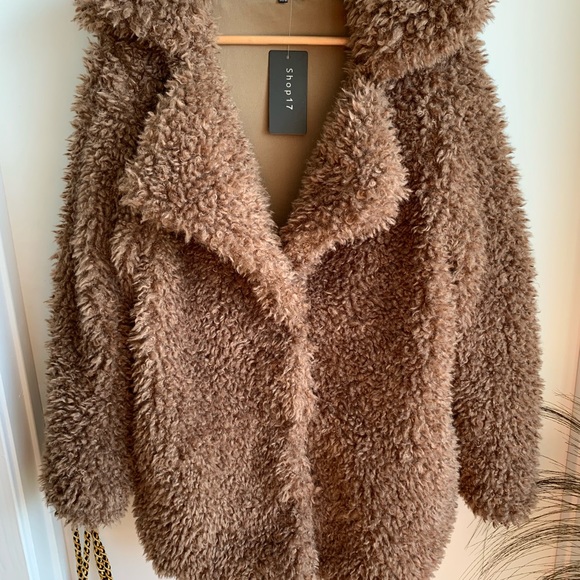 Shop 17 Jackets & Blazers - Vegan Fur Teddy Bear Jacket